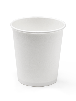 Bicchierini caffè monouso per bevande calde in cartoncino di fibra vergine Import BIANCO
