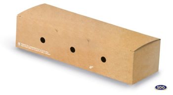 Porta Hot-Dog richiudibile monouso in cartoncino riciclabile biodegradabile e compostabile
