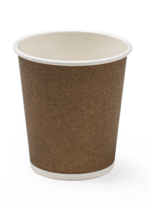 Bicchierini caffè monouso per bevande calde in cartoncino di fibra vergine Import BROWN