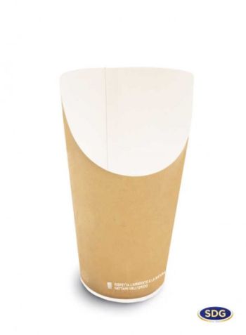 Patacup contenitori monouso per take away in cartoncino riciclabile biodegradabile e compostabile